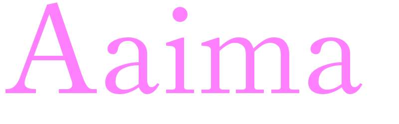 Aaima - girls name