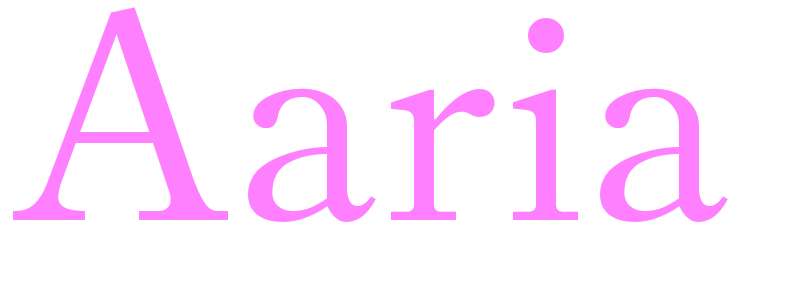 Aaria - girls name