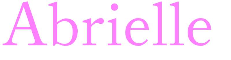 Abrielle - girls name
