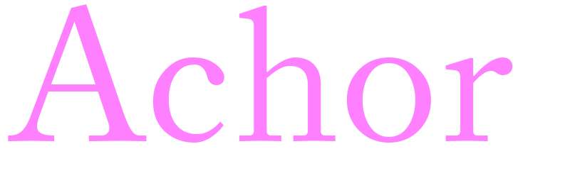 Achor - girls name