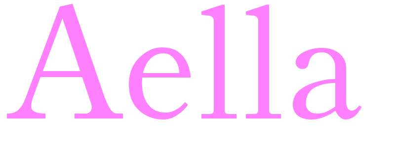 Aella - girls name