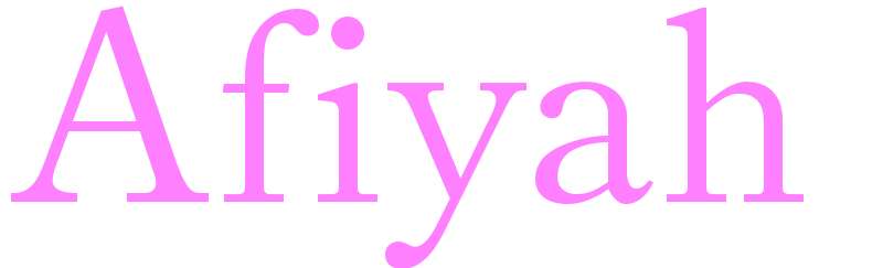 Afiyah - girls name