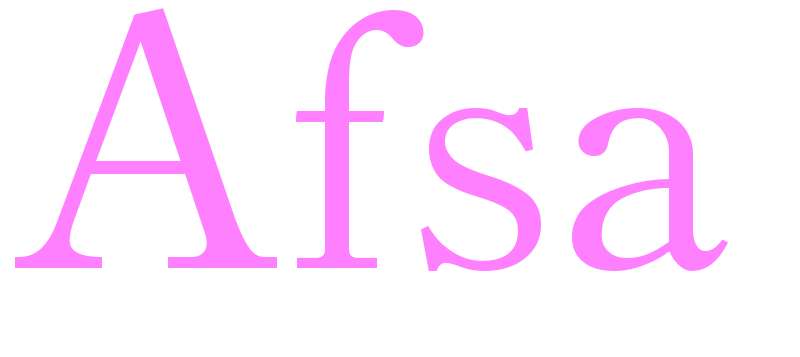 Afsa - girls name