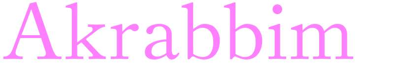 Akrabbim - girls name