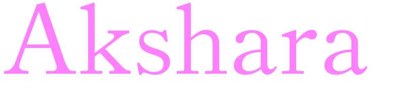 Akshara - girls name