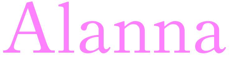 Alanna - girls name