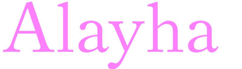 Alayha - girls name