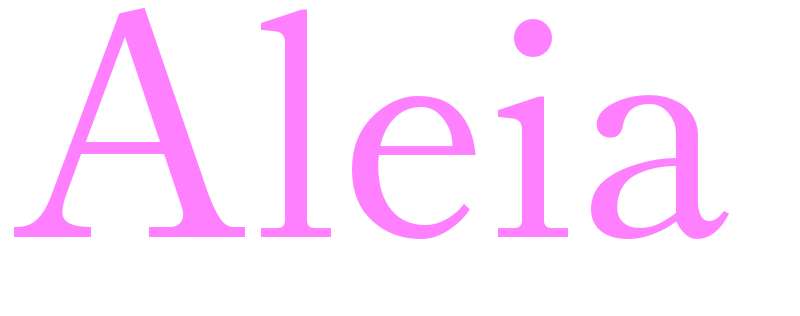 Aleia - girls name