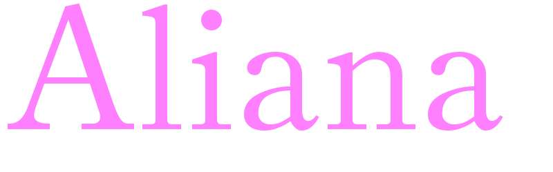 Aliana - girls name