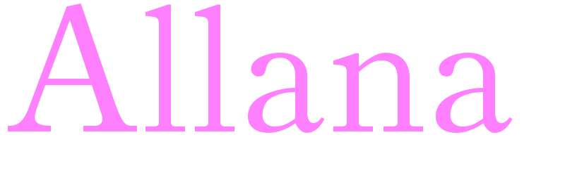 Allana - girls name