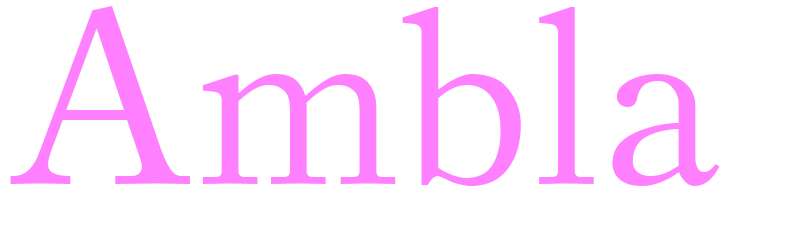 Ambla - girls name