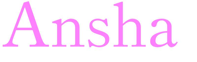 Ansha - girls name