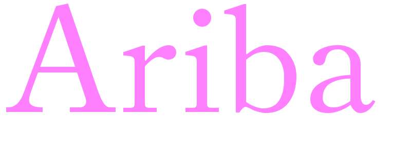 Ariba - girls name