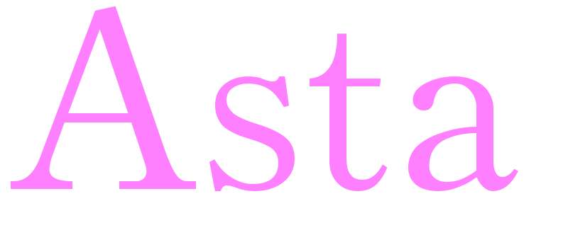 Asta - girls name