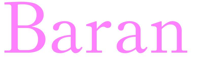 Baran - girls name