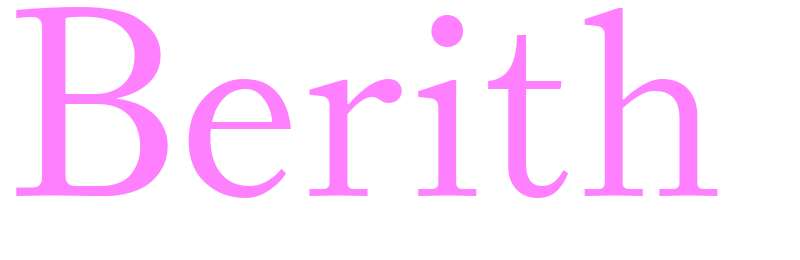 Berith - girls name