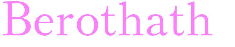 Berothath - girls name