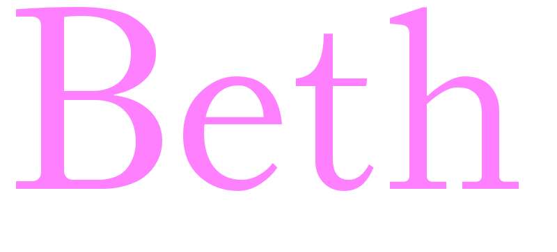 Beth - girls name