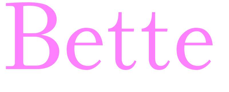 Bette - girls name