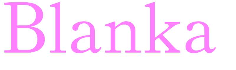 Blanka - girls name