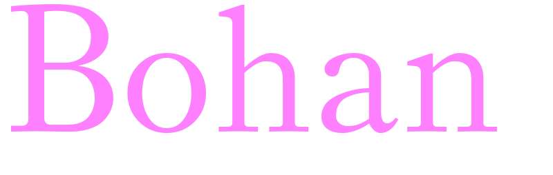Bohan - girls name
