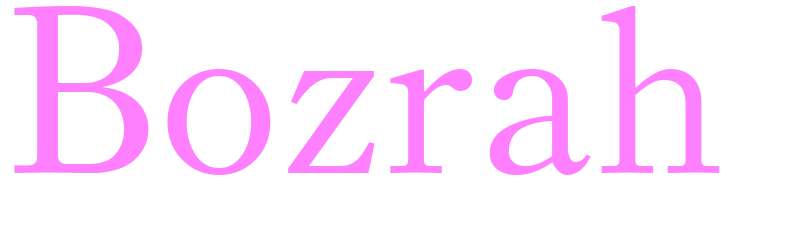 Bozrah - girls name
