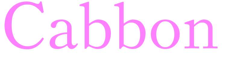 Cabbon - girls name