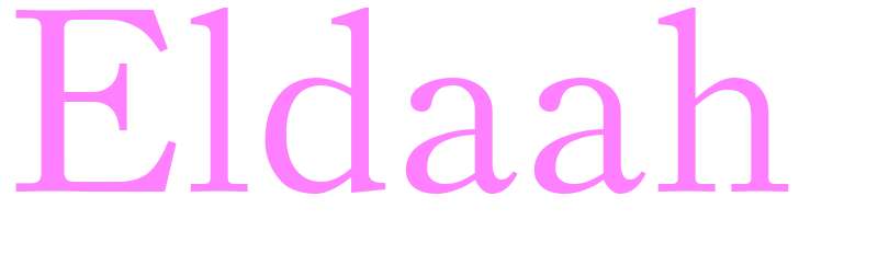 Eldaah - girls name