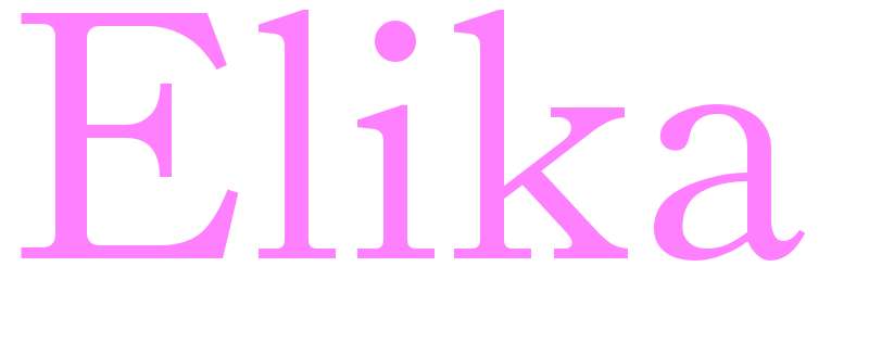Elika - girls name