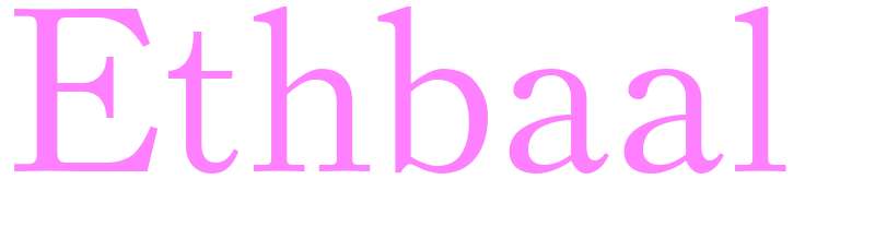 Ethbaal - girls name