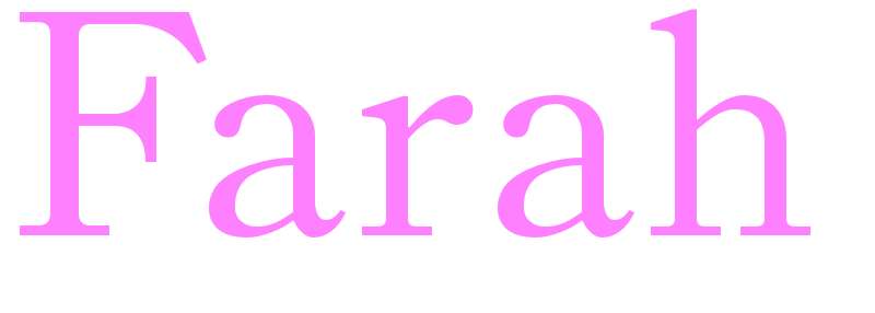 Farah - girls name