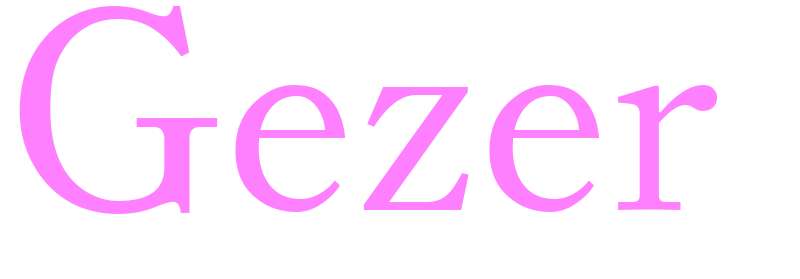 Gezer - girls name