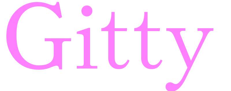 Gitty - girls name