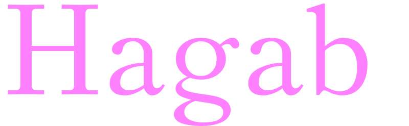Hagab - girls name