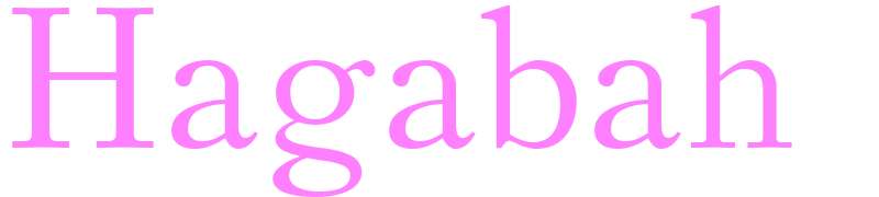 Hagabah - girls name