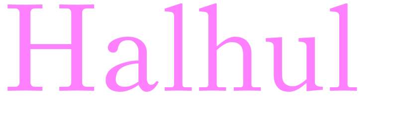Halhul - girls name