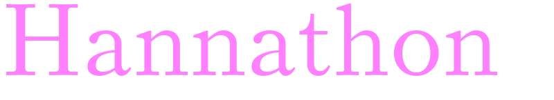 Hannathon - girls name