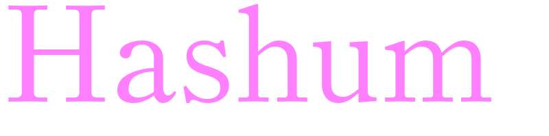 Hashum - girls name