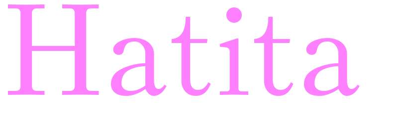 Hatita - girls name