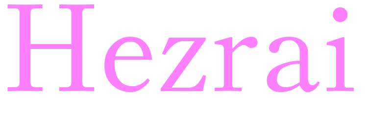 Hezrai - girls name