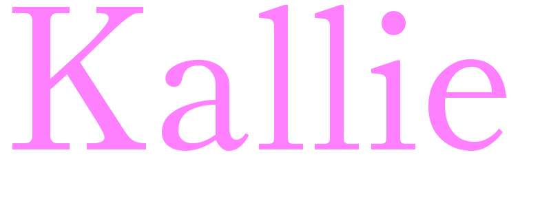 Kallie - girls name