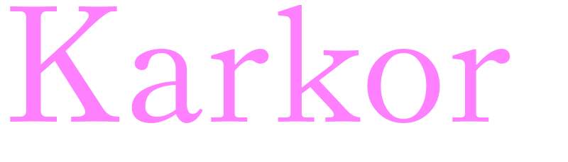 Karkor - girls name