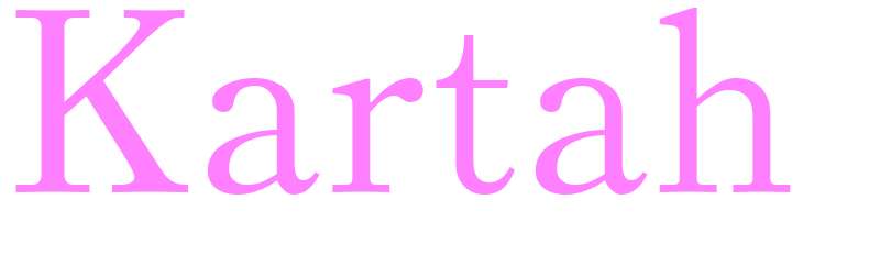 Kartah - girls name