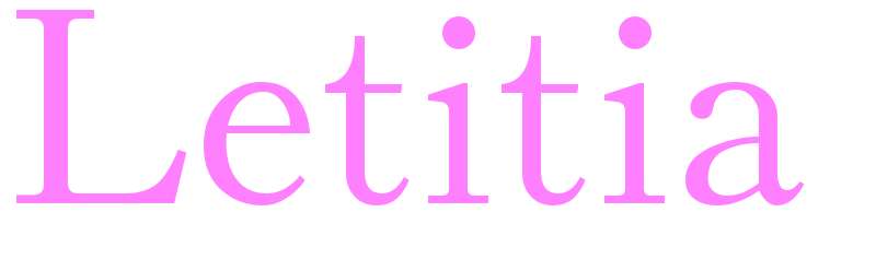 Letitia - girls name