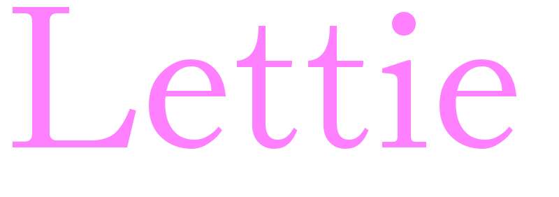 Lettie - girls name