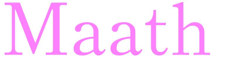 Maath - girls name