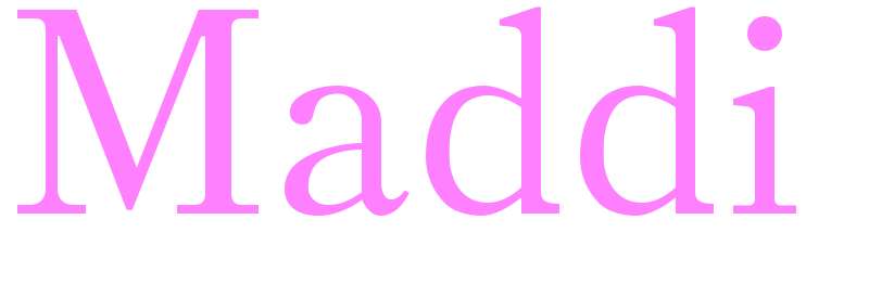 Maddi - girls name