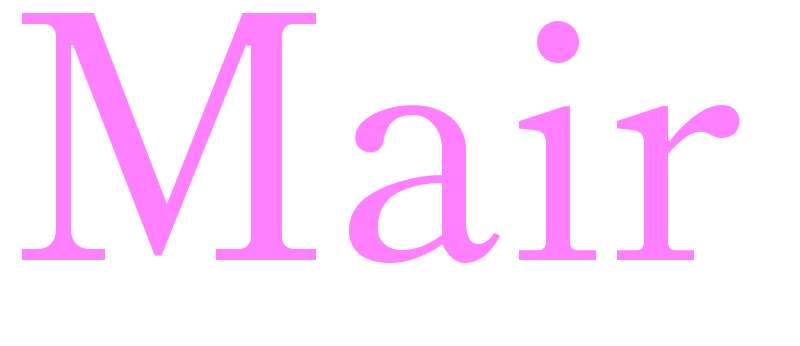 Mair - girls name
