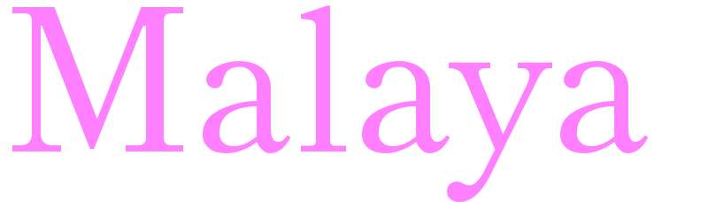 Malaya - girls name