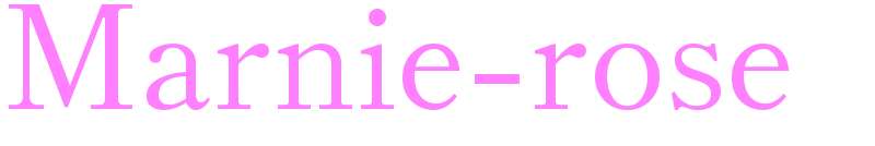 Marnie-rose - girls name